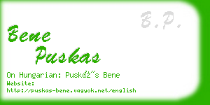 bene puskas business card